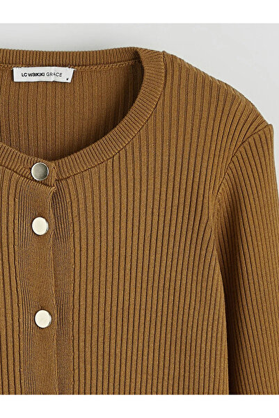 LC Waikiki Crew Neck Women's Knitwear Cardigan