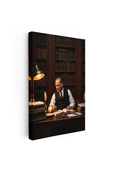 Tablofest Dikey Kanvas Tablo Atatürk Makam Çalışma Masası Atatürk Tablosu Ev ...