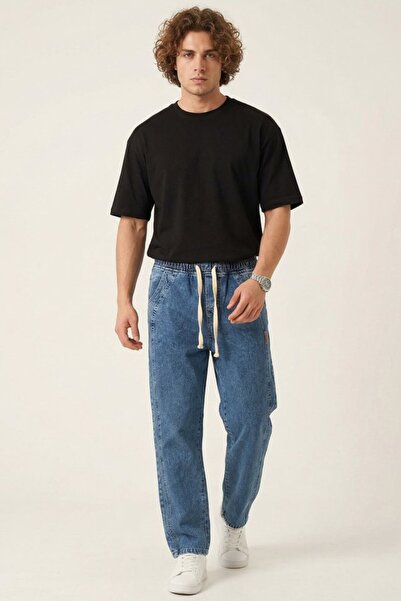 COjans Men's Relaxed Fit Baggy Jean Pants 30076 - Indigo