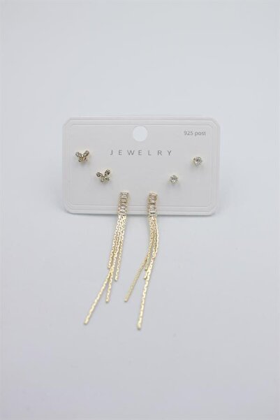 toyigoo مجموعة أقراط متعددة - ذهبي