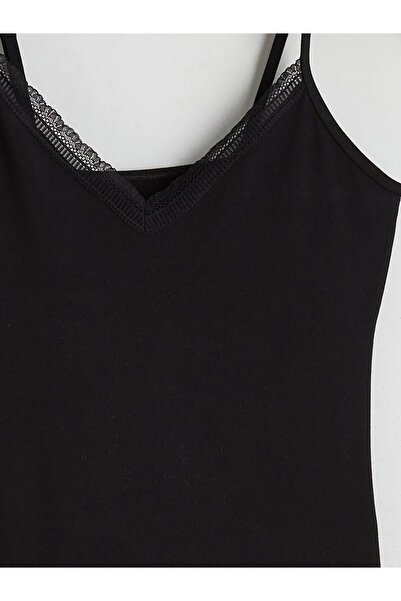 LC Waikiki V-Neck Lace Detailed Strappy Women's Athlete