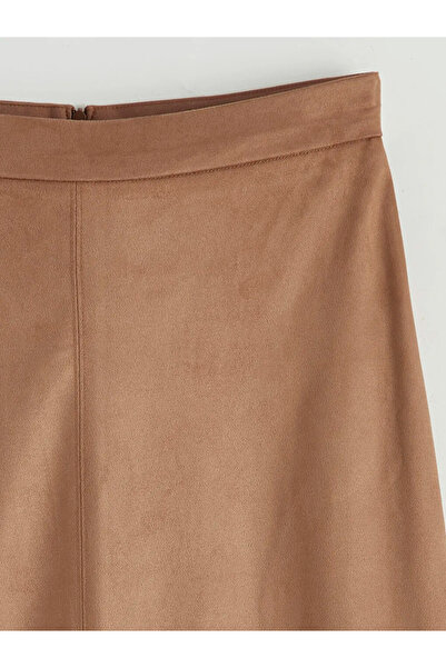 LC Waikiki Buy A-Line Skirt with Zipper Detail and Suede Look