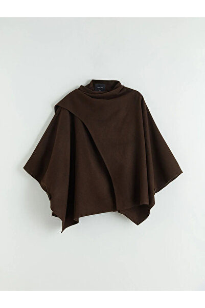 LC Waikiki Mock Neck Women's Cashmere Poncho