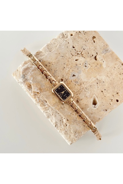 Vesce Atelier Ryen Gold Watch Black