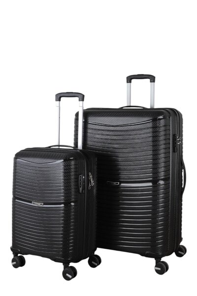 MÇS V379 PP Y.ÜRETİM PP VALİZ 55 CM + 65 CM SİYAH SET