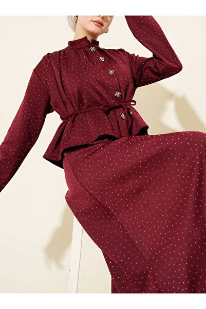 Burcia Mini Stone Skirt Two-Piece Set