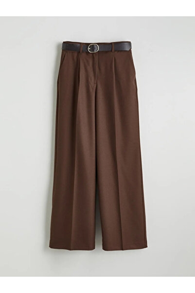 LC Waikiki Wide Leg Women's Trousers with Belt