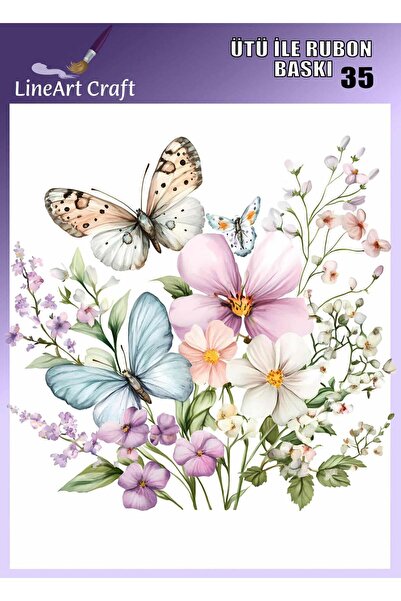 LİNEART Ütü ile Rubon Baskı Transfer Kağıdı No:RB35-30x30cm