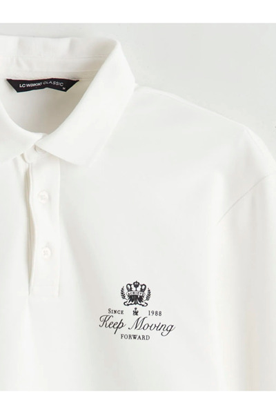 LC Waikiki Polo Yaka cu imprimeu pentru bărbați Swea tricou