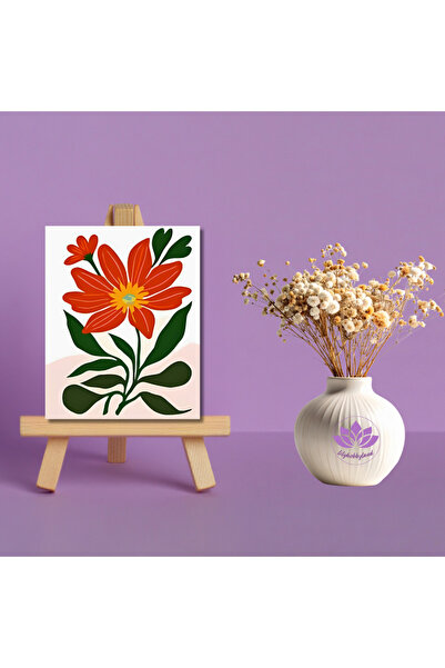 LİLYHOBBYLAND Mini Sayılarla Boyama Kiti 20x25 cm Çiçek Serisi