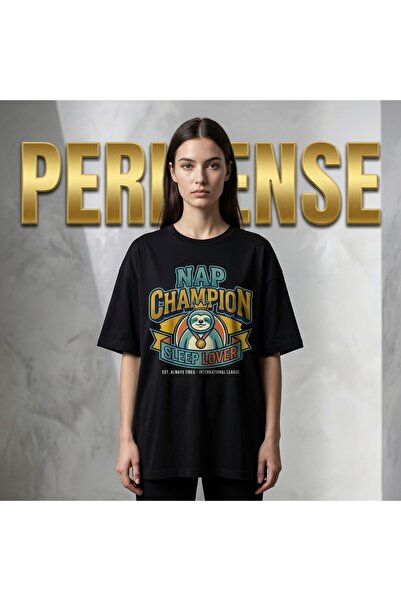 YRN COLLECTION Унісекс Нап Чемпіон з принтом Преміум Пеньє Оверсайз Футболка