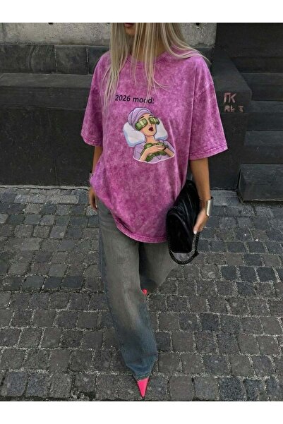 ibeeka 2026 Mood Manifest Design Washable Pink T-Shirt