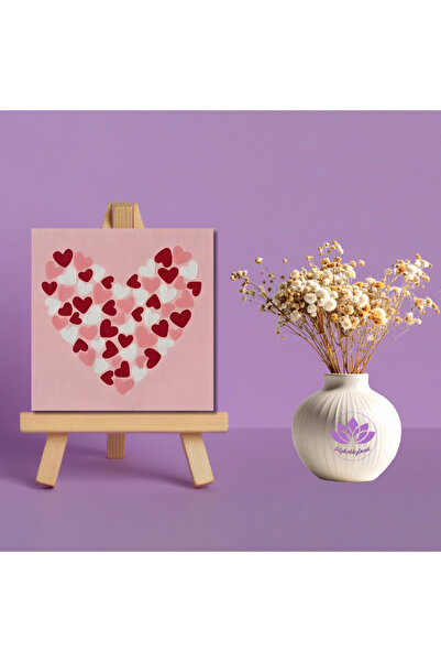 LİLYHOBBYLAND Sayılarla Boyama Kiti 20x20 cm Sevgililer Günü Aşk Dolu Mini Tu...