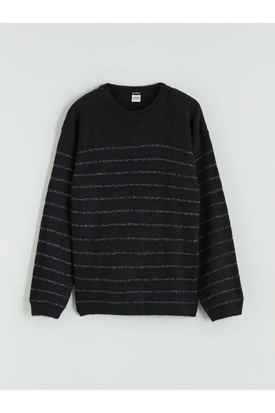 LC Waikiki Трикотажен пуловер за момиче с кръгло деколте