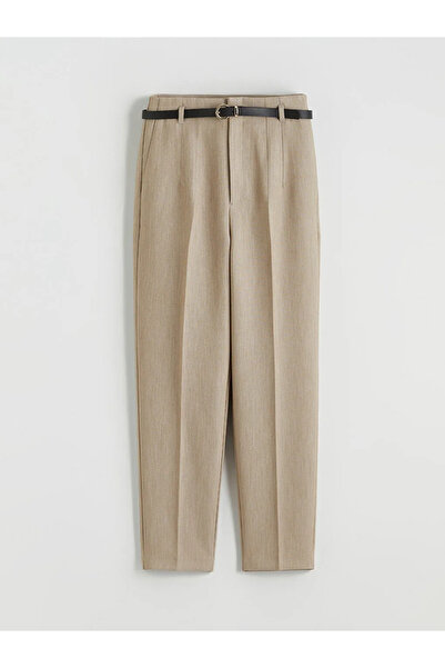 LC Waikiki Beli Kemerli Dar Fit Women's Pleated Trousers