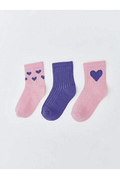 LC Waikiki Детски чорапи с сърце, 3-пакет
