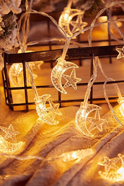 Murido 1.5 Metre Ay Yıldız Led Işık Hoşgeldin Ramazan Bayramı Dekorasyonu 10 ...