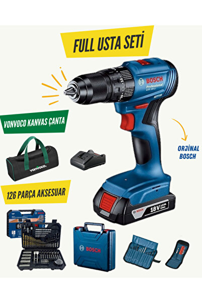 Bosch GSB 185 Li Darbeli Şarjlı Vidalama Kömürsüz Akülü Matkap 18 Volt 2.0Ah ...