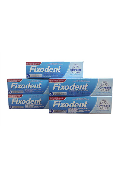 Fixodent COMPLETE PROTEZ YAPIŞTIRICI KREM FERAH NANE AROMALI 47 GR X 5 ADET