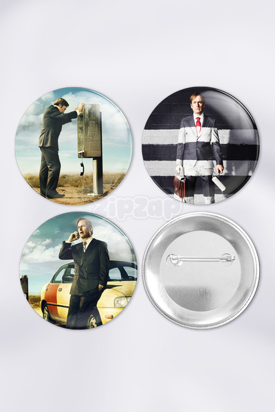 ZipZap Better Call Sual Tv Series Bag Ornament Badge Pin Button Badge Set (3 ...