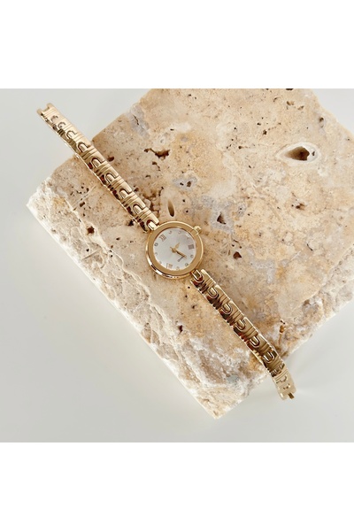 Vesce Atelier Esley Gold Watch White