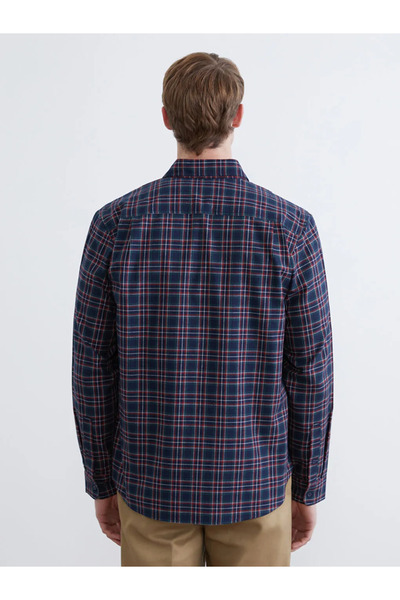 LC Waikiki Cămașă pentru bărbați în carouri cu mânecă lungă, cu formă obișnuită