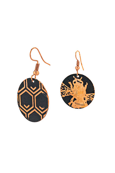 ARANA Honeycomb copper earrings