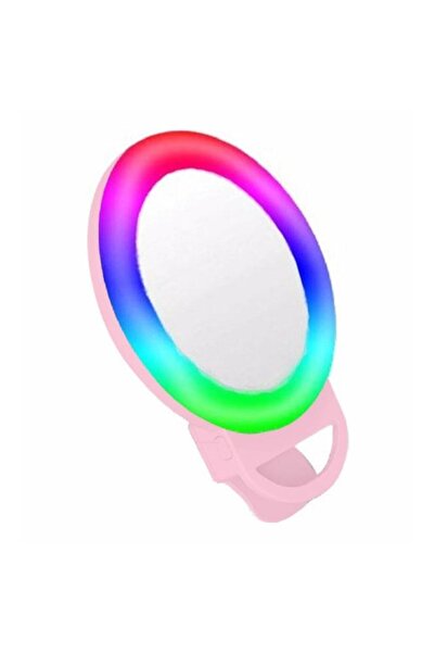 Mi7a Şarjlı Aynalı Rgb Renkli Ring Light Selfie Işığı