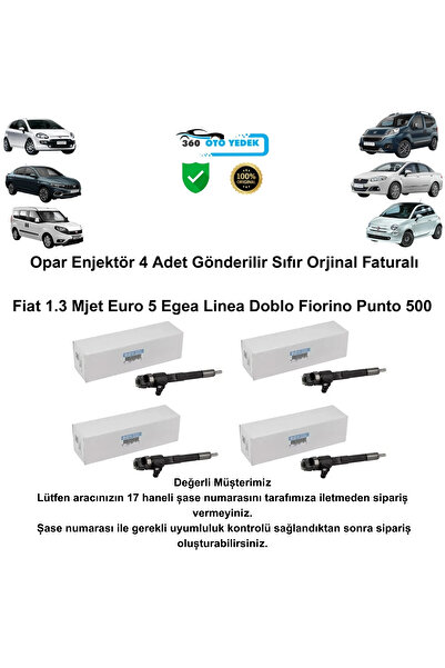 OPAR 55219886 Enjektör Fiat 1.3 Mjet Euro 5 Egea Linea Doblo Fiorino Punto 500