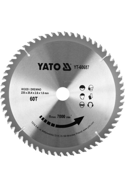 Other WIDIA CUTTING BLADE FOR WOOD 235X60TX25.4MM YT-60687 YATO