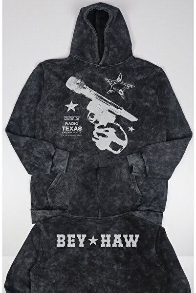 Fuddy Moda Унисекс кантри радио Тексас лого отпечатано качулато пране суитшър...