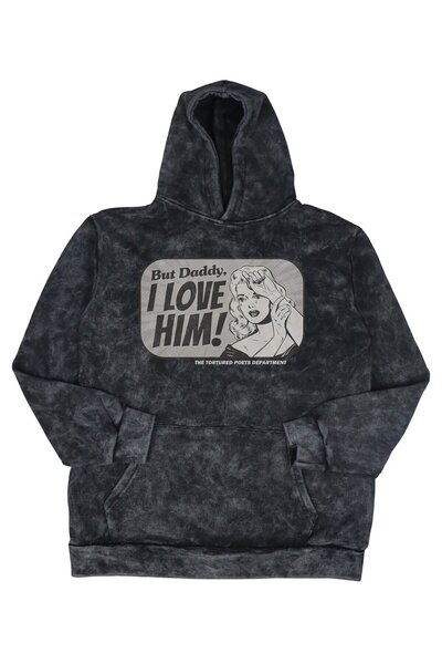 Fuddy Moda سويت شيرت للجنسين But Daddy I Love Him مطبوع بغطاء رأس قابل للغسل،...