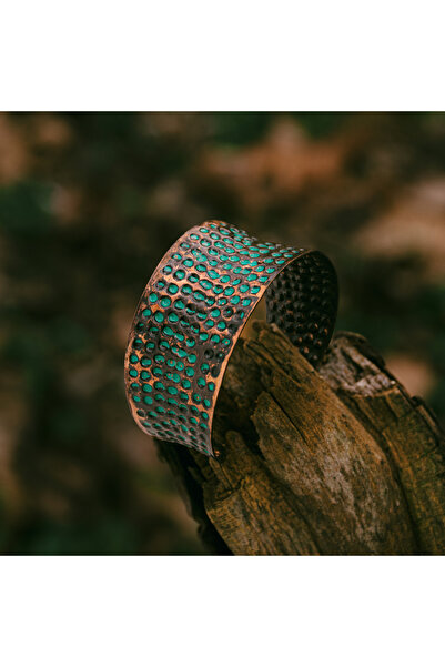 ARANA Brățară de cupru cu smarald