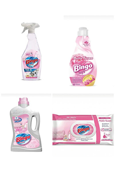 Bingo Mutlu Yuvam Serisi (Yüzey Temizleyici + Yumuşatıcı + Temizlik Havlusu +...