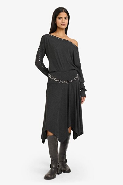 DeFacto A-Line Regular Waist Midi Skirt G7872Ax26Sp