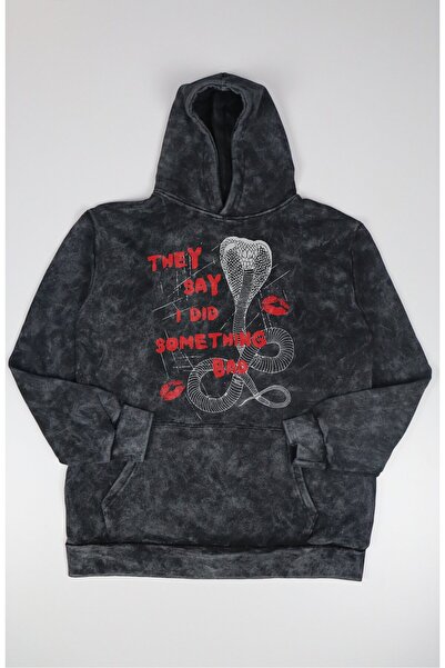 Fuddy Moda Hanorac unisex supradimensionat Taylor Swift cu imprimeu „They Say...