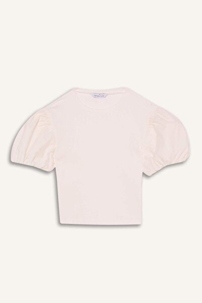 DeFacto Дівчача футболка з балонними рукавами та шнурівкою G7592A826SM