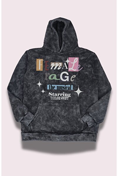 Fuddy Moda سويت شيرت قابل للغسل للجنسين من Rage مطبوع بغطاء رأس، هودي ريترو ب...