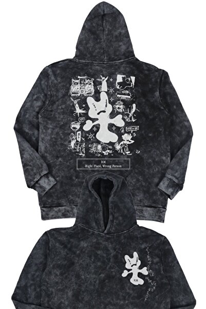 Fuddy Moda Hanorac unisex supradimensionat Kpop Rm Right Place Wrong Person c...