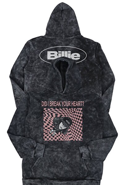 Fuddy Moda Hanorac unisex supradimensionat cu imprimeu „Did I Break Your Hear...