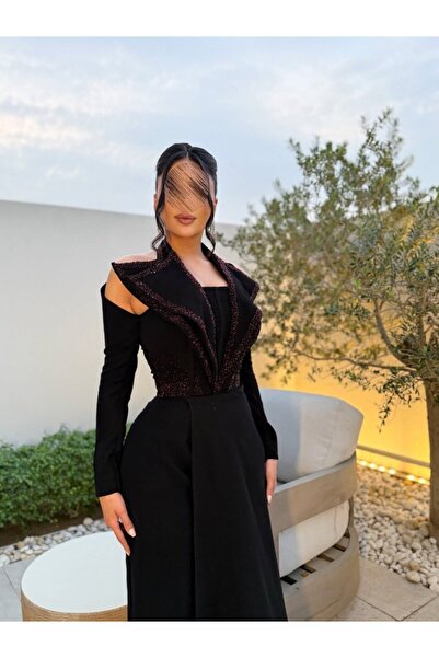 Rahibhdresses Barbie evening jumpsuit with a royal design and luxurious hand ...