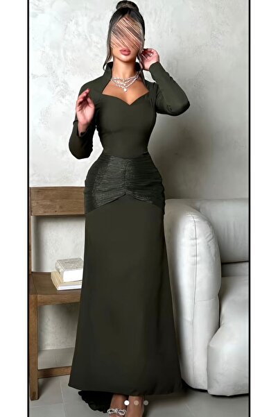 Joji Olive green dress. Plain.