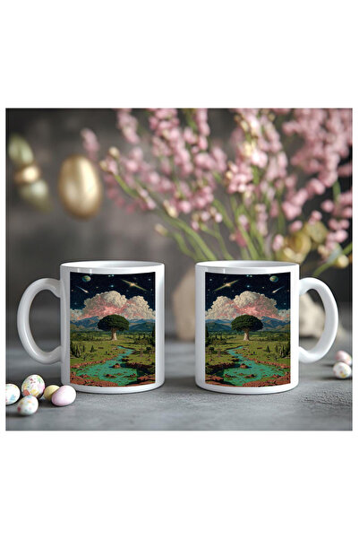 Çağlayan Reklam كوب السماء الوردية مطبوع