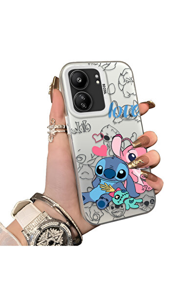 ucuc حافظة مزخرفة بنمط ستيتش متوافقة مع هاتف Xiaomi Redmi 13C مصنوعة من السيل...