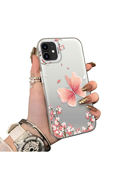 ucuc iPhone 12 Pro Compatible Silicone Edge Hard Back Anti-Fall Butterfly Pat...
