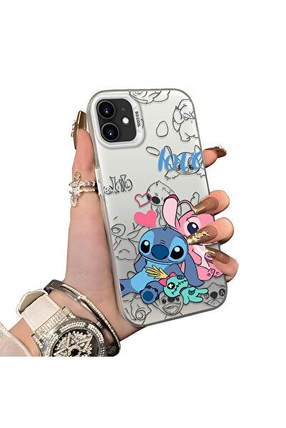 ucuc iPhone 12 Pro Compatible Silicone Edge Hard Back Anti-Fall Stitch Patter...