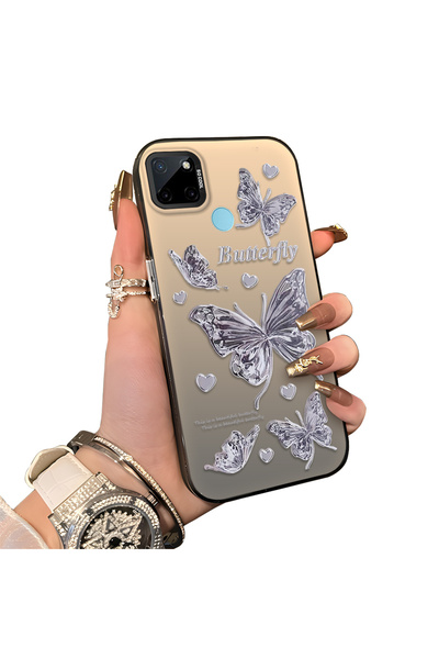 ucuc حافظة من السيليكون المتوافقة مع Realme C25Y/C21Y ذات حافة صلبة ومضادة لل...