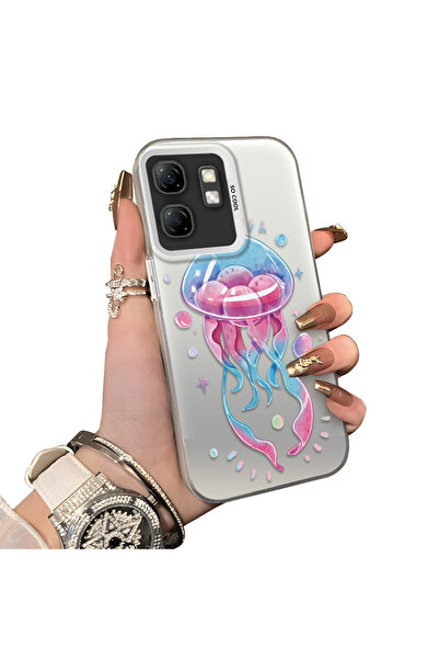 ucuc حافظة Infinix Smart 9 المتوافقة مع الحافة السيليكونية الصلبة والمضادة لل...