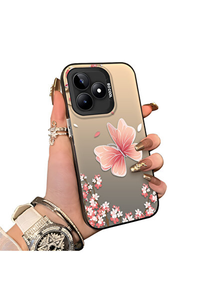 ucuc حافظة من السيليكون المتوافقة مع هاتف Realme Note 50 4G ذات حافة صلبة ومض...