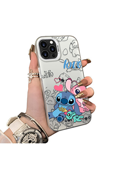 ucuc iPhone 15 Pro Compatible Silicone Edge Hard Back Anti-Fall Stitch Patter...